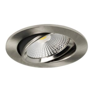 LED inbouwspot Eleanora rond 6W dim to warm 2000K-3000K geborsteld aluminium inclusief driver IP44