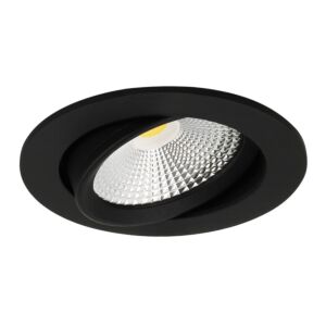 LED inbouwspot Eleanora rond 6W dim to warm 2000K-3000K zwart inclusief driver IP44