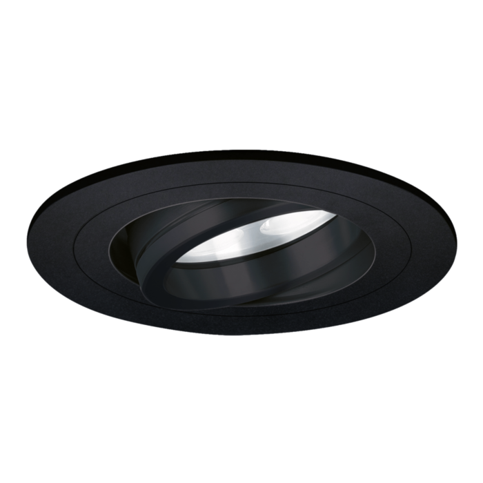 LED Inbouwspot Montella zwart rond, IP65 en kantelbaar (Vervangt 50W) | LEDdirect