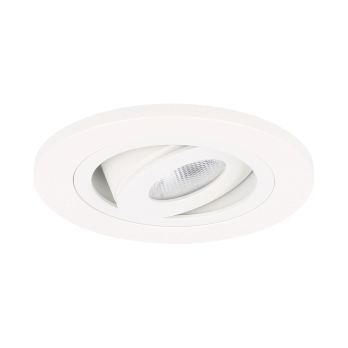Elektrisch zelfmoord muziek LED Inbouwspot Monza wit rond, IP65 straalwaterdicht, dimbaar en kantelbaar  3W (Verv. 20W) | LEDdirect