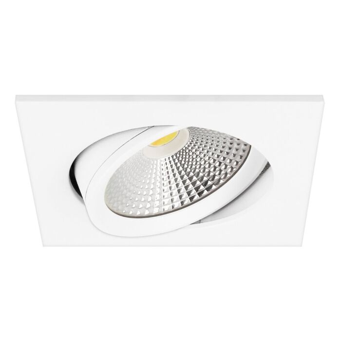 LED inbouwspot Eleanora vierkant 6W dim to warm 2000K-3000K wit inclusief driver IP44