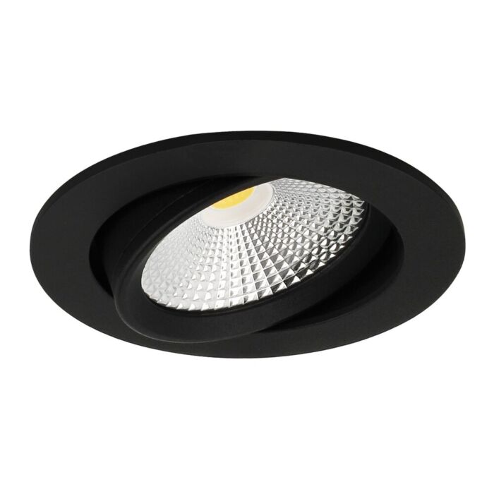 LED inbouwspot Eleanora rond 6W extra warm wit 2700K zwart inclusief driver IP44