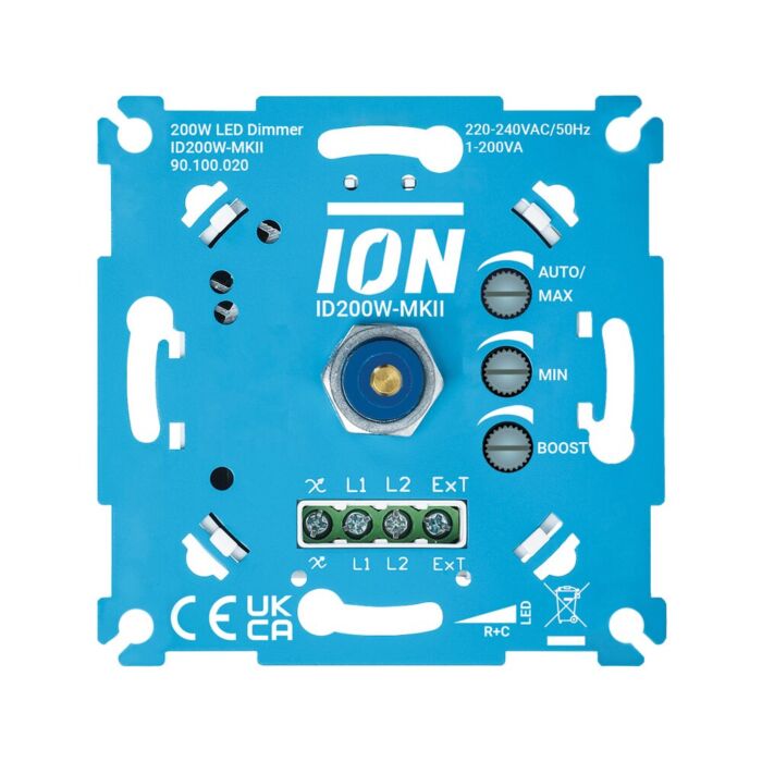 LED Dimmer 0,3-200W inbouw 230V fase afsnijding